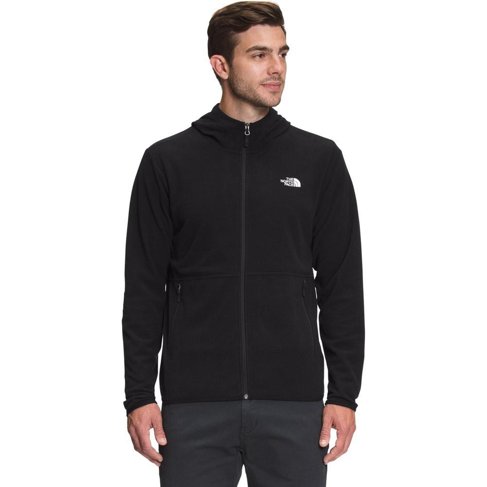 The North Face Men's TKA Glacier Full Zip Hooded Jacket, Black, M